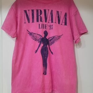 Pink Nirvana Live '93 Graphic T-Shirt